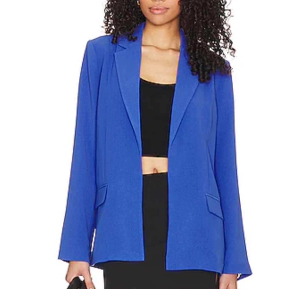 Steve Madden Cobalt Open-Front Blazer